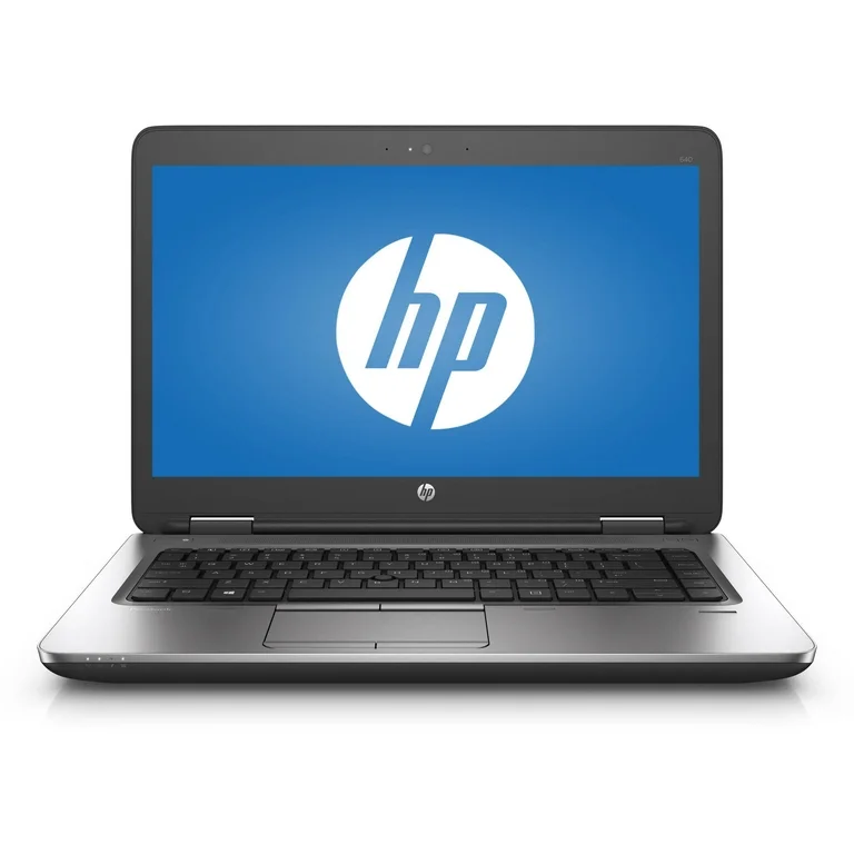 Professional news article featured image: A sleek HP ProBook 640 G2 laptop open on a modern desk, highlighting its compact 14-inch design, keyboard backlight, and fingerprint reader. The display shows a vibrant desktop background, emphasizing its professional appeal.. High quality, editorial style, suitable for news website, 1200x630 pixels, modern design