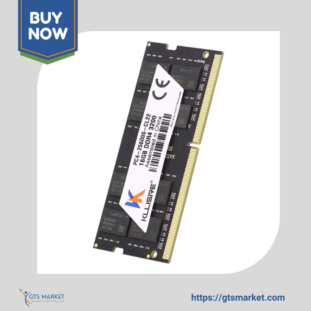 Professional news article featured image: A sleek, modern image of a KLLISRE DDR4 16GB RAM module, showcasing its detailed circuit design and high-quality build, set against a dynamic tech-themed background.. High quality, editorial style, suitable for news website, 1200x630 pixels, modern design