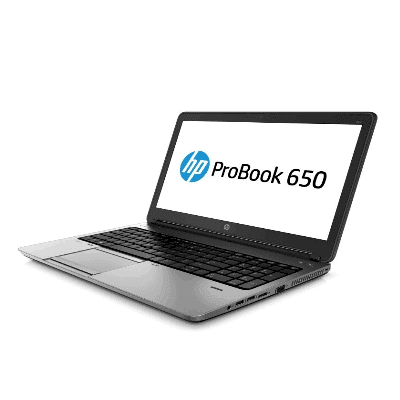 Professional news article featured image: A sleek HP ProBook 650 G1 laptop open on a modern desk, showing its keyboard and screen. The background should be a professional office setting with soft lighting.. High quality, editorial style, suitable for news website, 1200x630 pixels, modern design