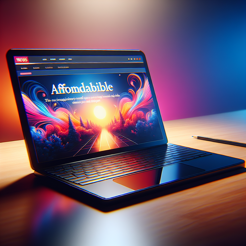 Professional news article featured image: A modern, sleek laptop on a desk, displaying a vibrant screen, showcasing affordability and performance for 2026.. High quality, editorial style, suitable for news website, 1200x630 pixels, modern design